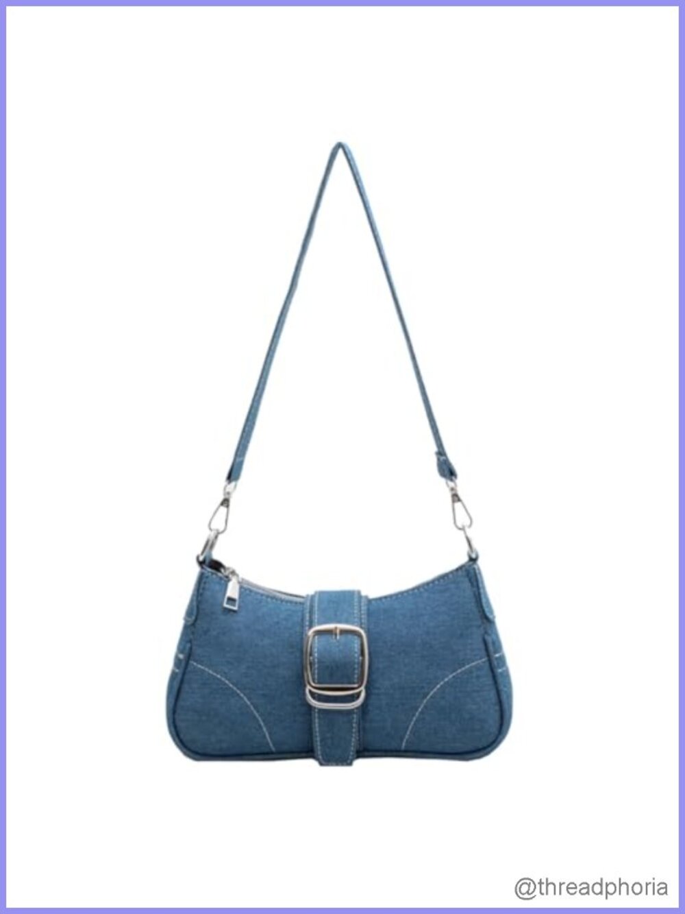 Denim Purse for Women Y2K Shoulder Bag Retro Jean Underarm Handbag Clutch